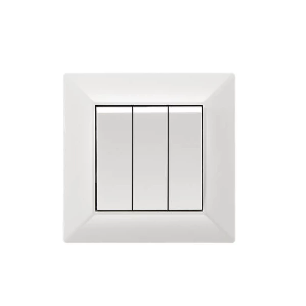 ELDGROUND Hármas kapcsoló fehér