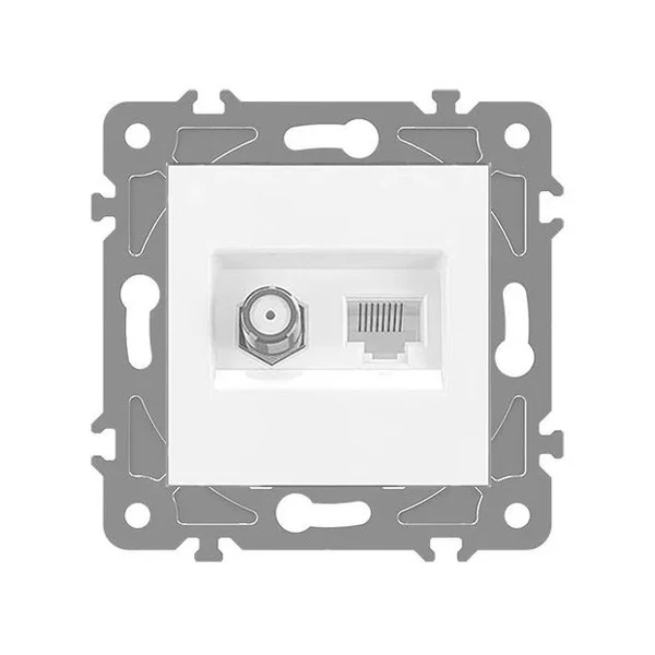 ELDGROUND SAT(13dB)+RJ45 Cat.5e UTP aljzat