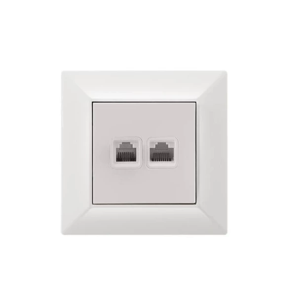 ELDGROUND RJ11 TEL+RJ45 Cat.5 UTP aljzat