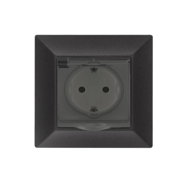 ELDGROUND Földelt dugalj gyerekvédelemmel csapfedéllel