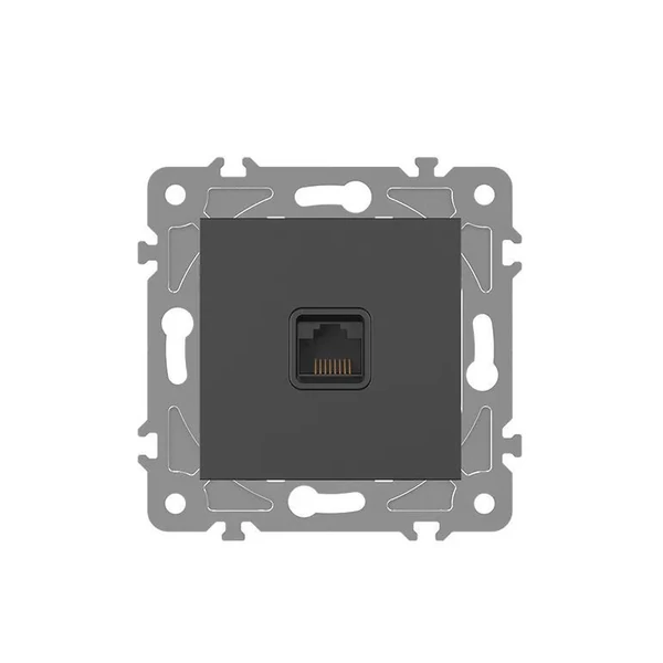 ELDGROUND 1 x RJ45 Cat. 5e UTP aljzat fekete