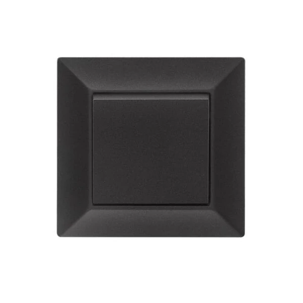 ELDGROUND Egypólusú kapcsoló (101) fekete rugós