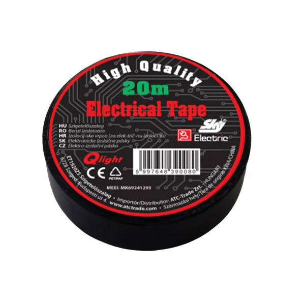 Q-Sky szigetelőszalag, 20m fekete