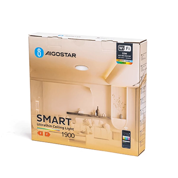 Ultravékony Okos mennyezeti lámpa 22W RGB+CCT 2700K-6500K