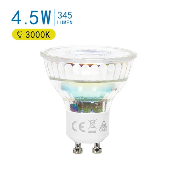 4.5W GU10 LED spot égő meleg fehér 3000K A5