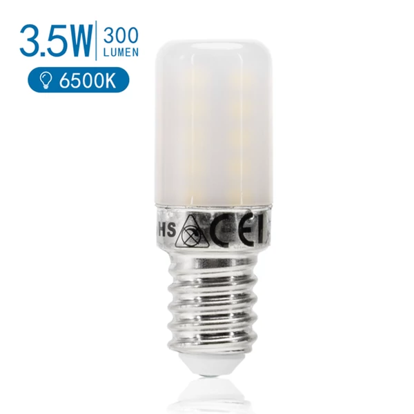 E14 3,5W LED hűtőszekrény égő 6500K hideg fehér T18