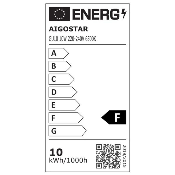 GU10 10W LED égő 6500K hideg fehér
