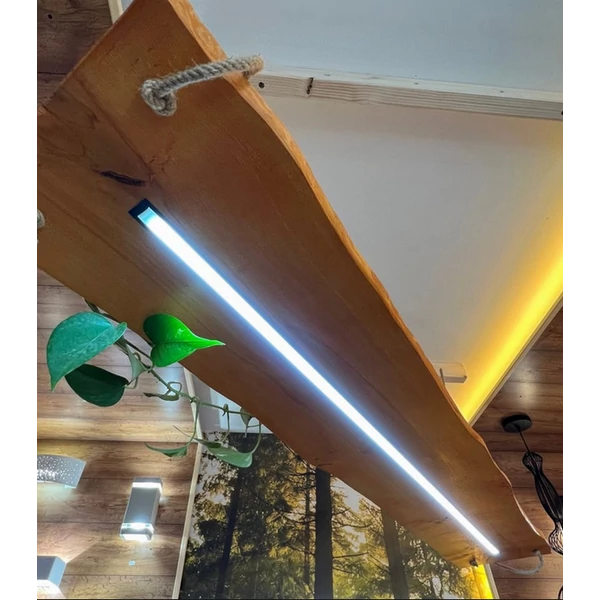 Kézzel készített fa LED függőlámpa - fényerőszabályzós rusztikus mennyezeti lámpa