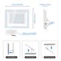 Kép 4/6 - 50W Fehér Házas Slim LED Reflektor Hideg Fehér 4500lm