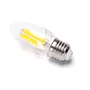 Kép 2/3 - 8W E27 C35 Filament LED gyertya égő meleg fehér 2700K