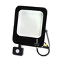 Kép 2/3 - 100W-os mozgásérzékelős fekete LED reflektor természetes fehér 4000K