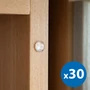 Kép 1/3 - Ajtóütköző szett - öntapadós, átlátszó - 8 mm - 30 db / csomag