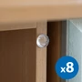 Kép 1/3 - Ajtóütköző szett - öntapadós, átlátszó - 18 mm - 8 db / csomag