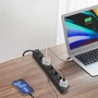 Kép 10/10 - Videx Oncord fekete színű 6-os professzionális hosszabbító kapcsolóval  3m-es kábellel