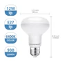 Kép 4/9 - R80 E27 LED Égő 12W 6500K