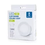 Kép 4/5 - 9W Falon kívüli kerek LED panel 6000K hideg fehér