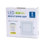 Kép 1/4 - 6W Süllyeszthető négyzet LED panel 3000K meleg fehér