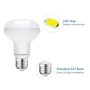 Kép 8/11 - E27 12W LED gomba égő hideg fehér 6400K R80 tejüveg opál