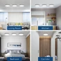 Kép 11/13 - 18W Falon Kívüli Kerek LED Panel Hideg Fehér 1380lm