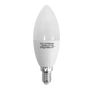 Kép 1/7 - E14 9W LED gyertya égő hideg fehér 6400K C37 tejüveg opál