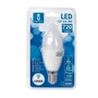 Kép 4/7 - E14 9W LED gyertya égő hideg fehér 6400K C37 tejüveg opál