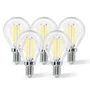 Kép 5/12 - E14 4W LED filament kisgömb égő hideg fehér 6500K átlátszó 45 mm G45