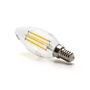 Kép 2/7 - E14 4W LED filament gyertya égő meleg fehér 2700K átlátszó 35 mm G35