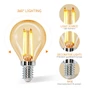 Kép 16/20 - E14 4W LED filament kisgömb égő 2200K borostyán G45