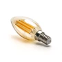 Kép 2/8 - E14 4W LED filament gyertya égő 2200K borostyán 35 mm G35