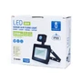 Kép 7/8 - 30W Fekete Házas Slim Mozgásérzékelős LED Reflektor Természetes Fehér 2700lm
