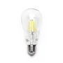 Kép 1/8 - 4W E27 LED filament gyertya égő hideg fehér 6500K átlátszó ST64