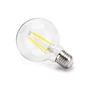 Kép 1/7 - 8W E27 LED filament gömb égő hideg fehér 6500K átlátszó 80 mm G80