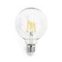 Kép 1/4 - 4W E27 LED filament gömb égő meleg fehér 2700K átlátszó 95 mm G95