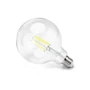 Kép 2/4 - 4W E27 LED filament gömb égő hideg fehér 6500K átlátszó 125 mm G125