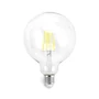 Kép 1/4 - 6W E27 LED filament gömb égő hideg fehér 6500K átlátszó 125 mm G125