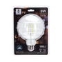 Kép 3/4 - 8W E27 LED filament gömb égő hideg fehér 6500K átlátszó 125 mm G125
