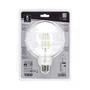 Kép 4/4 - 8W E27 LED filament gömb égő hideg fehér 6500K átlátszó 125 mm G125