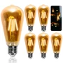 Kép 14/20 - 6W E27 LED filament égő 2200K  borostány ST64