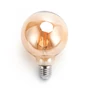 Kép 1/8 - 8W E27 LED filament gömb égő 2200K borostyán 95mm G95