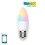 Kép 1/9 - E27 7W LED gyertya égő RGB+3000K-6500K C37 WiFi Smart LED színes