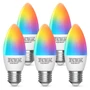 Kép 3/9 - E27 7W LED gyertya égő RGB+3000K-6500K C37 WiFi Smart LED színes