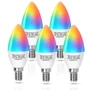 Kép 3/9 - E14 7W LED gyertya égő RGB+3000K-6500K C37 WiFi Smart LED színes