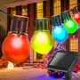 Kép 5/9 - Napelemes LED füzér RGB színes 20-LED