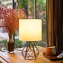 Kép 2/13 - Fekete Design Asztali Lámpa E14 Foglalattal, Fehér Burával