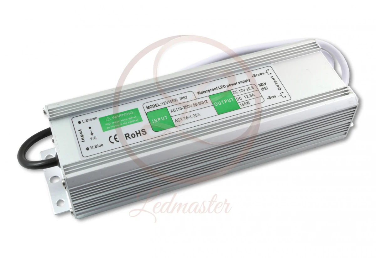 Masterled 150 W-os vízálló tápegység  12 5 Amper  12 VDC