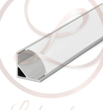 Ledprofiles Sarok aluprofil  íves opál fedéllel