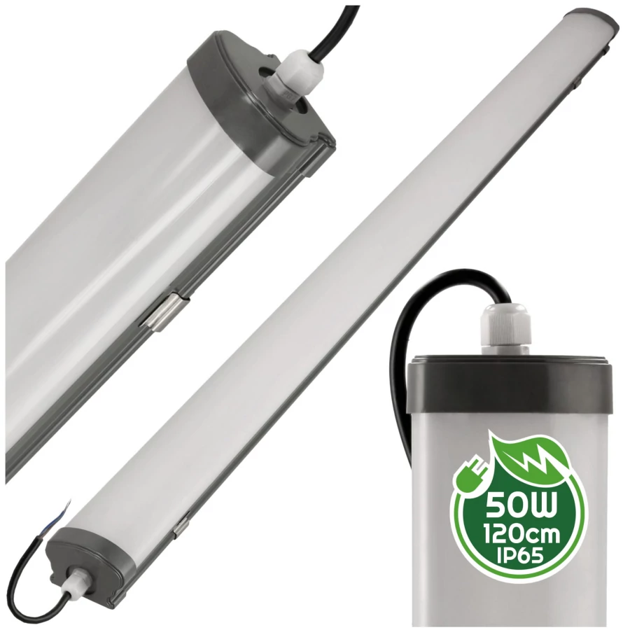 Berge LEO 50 W-os  120 cm-es  antracit színű  IP65  5000K  5000lm  por- és páramentes lámpa