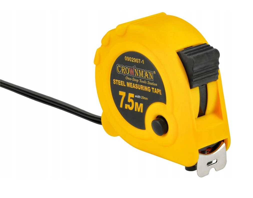 Crownman 7 5m X25mm acél mérőszalag