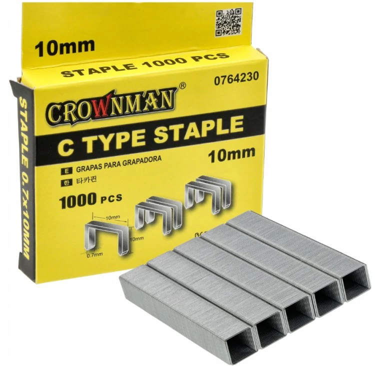 Crownman Kárpitós Tűzőgép Kapocs 0.7x10mm 1000 db