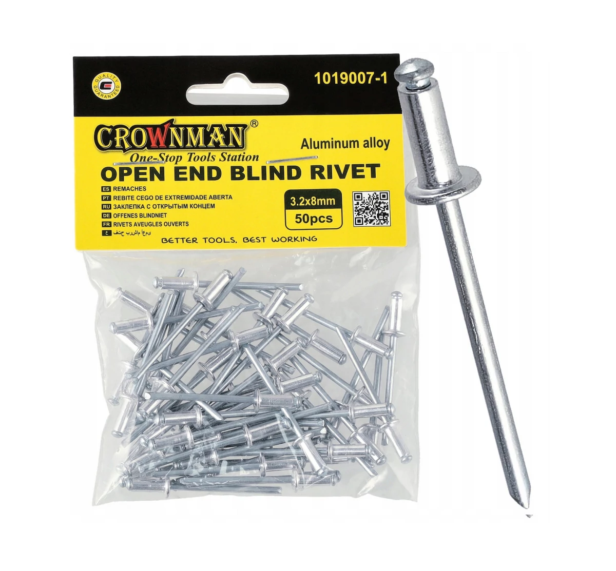 Crownman Popszegecs 3.2*8 mm
